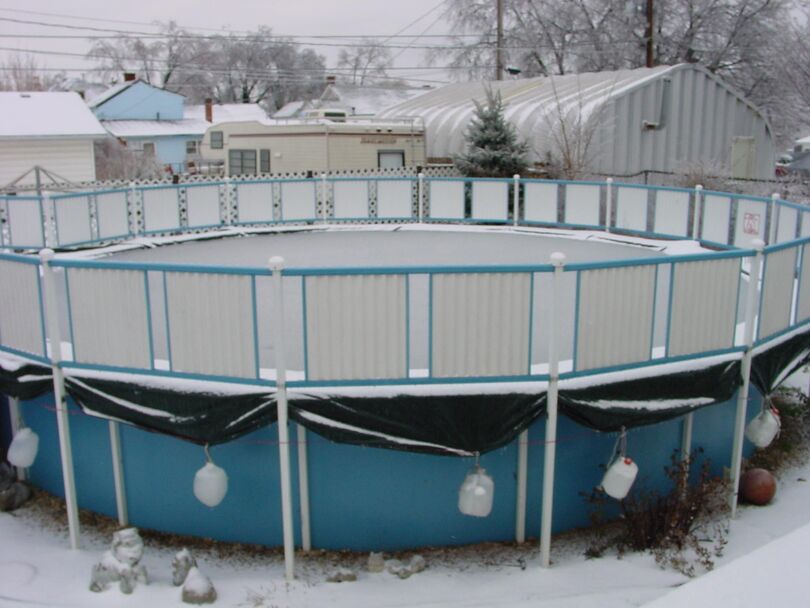 winterized above ground pool