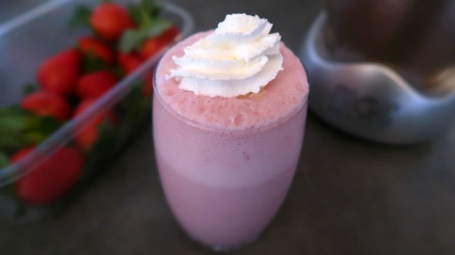 Keto Strawberry Milkshake by yummy inspirations