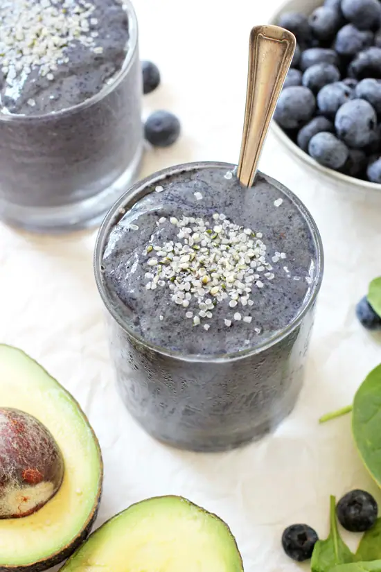 Blueberry Avocado Protein Smoothie- cooknourishbliss