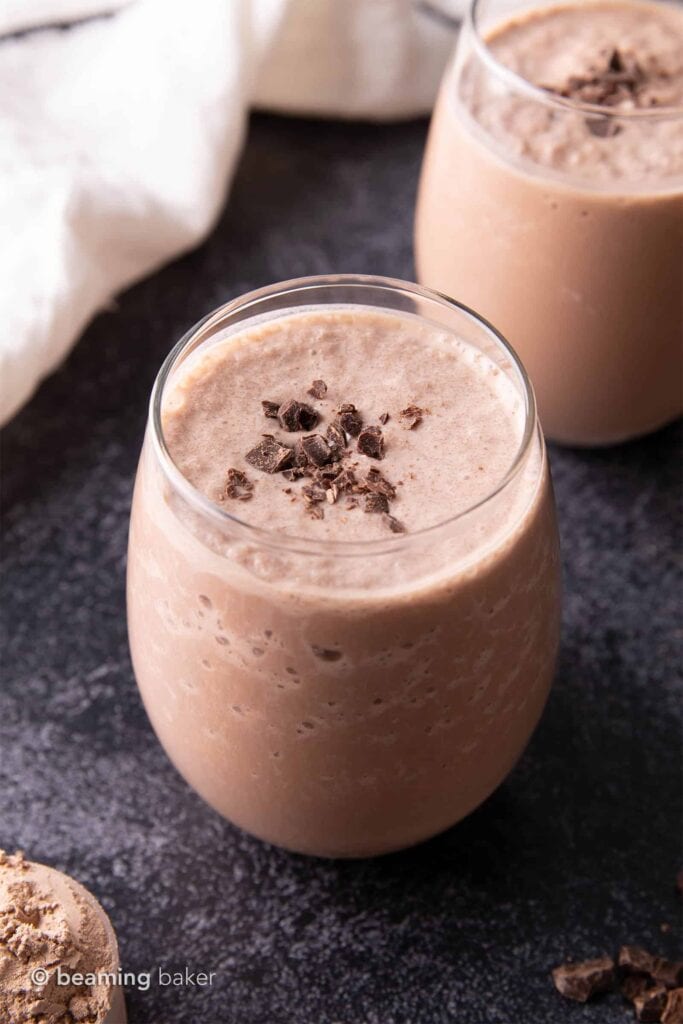 Chocolate Vegan Protein Shake- beamingbaker