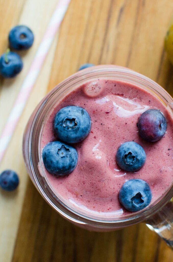 Mango Berry Protein Smoothie- garlicandzest