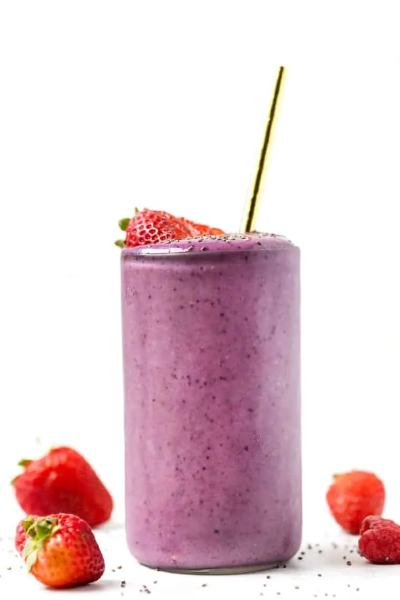 Vegan Triple Berry Protein Smoothie
