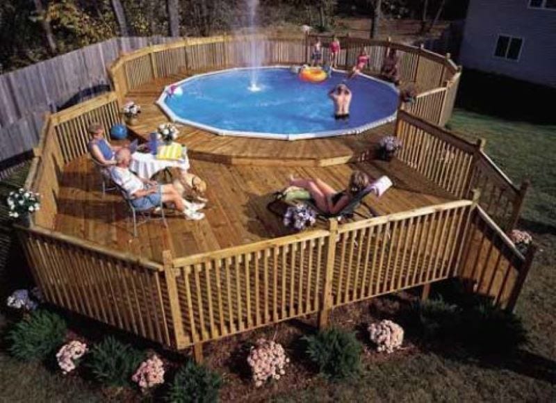 diy backyard pool deck