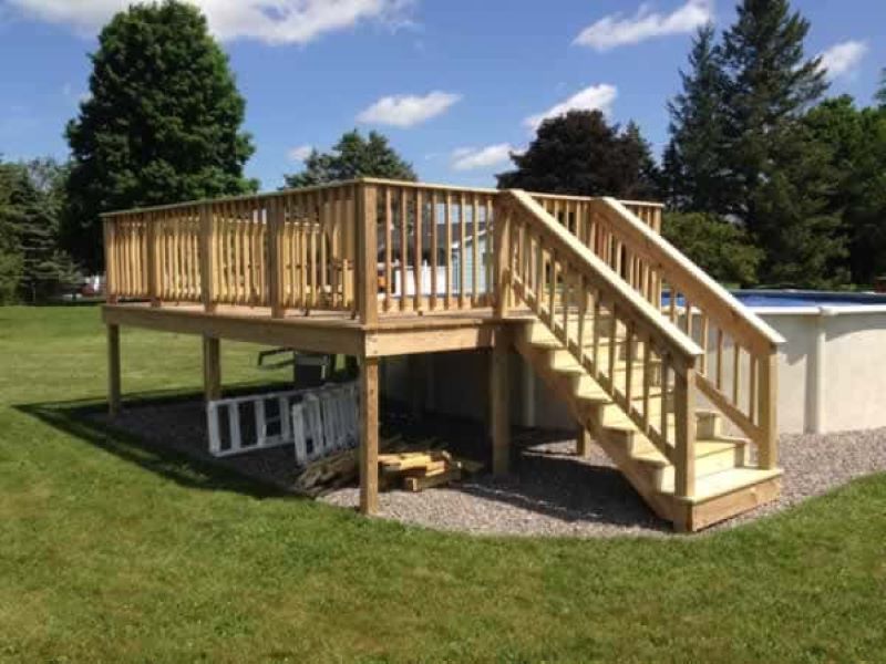 diy pool deck