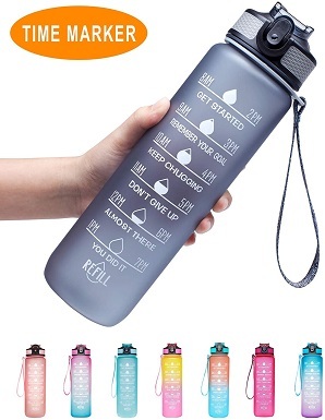10Venture Pal 32oz Motivational Fitness Sports Water Bottle