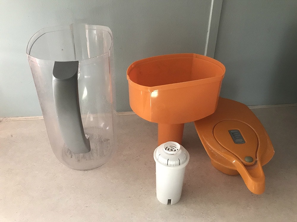 Brita Water Filter Pitcher disassembled