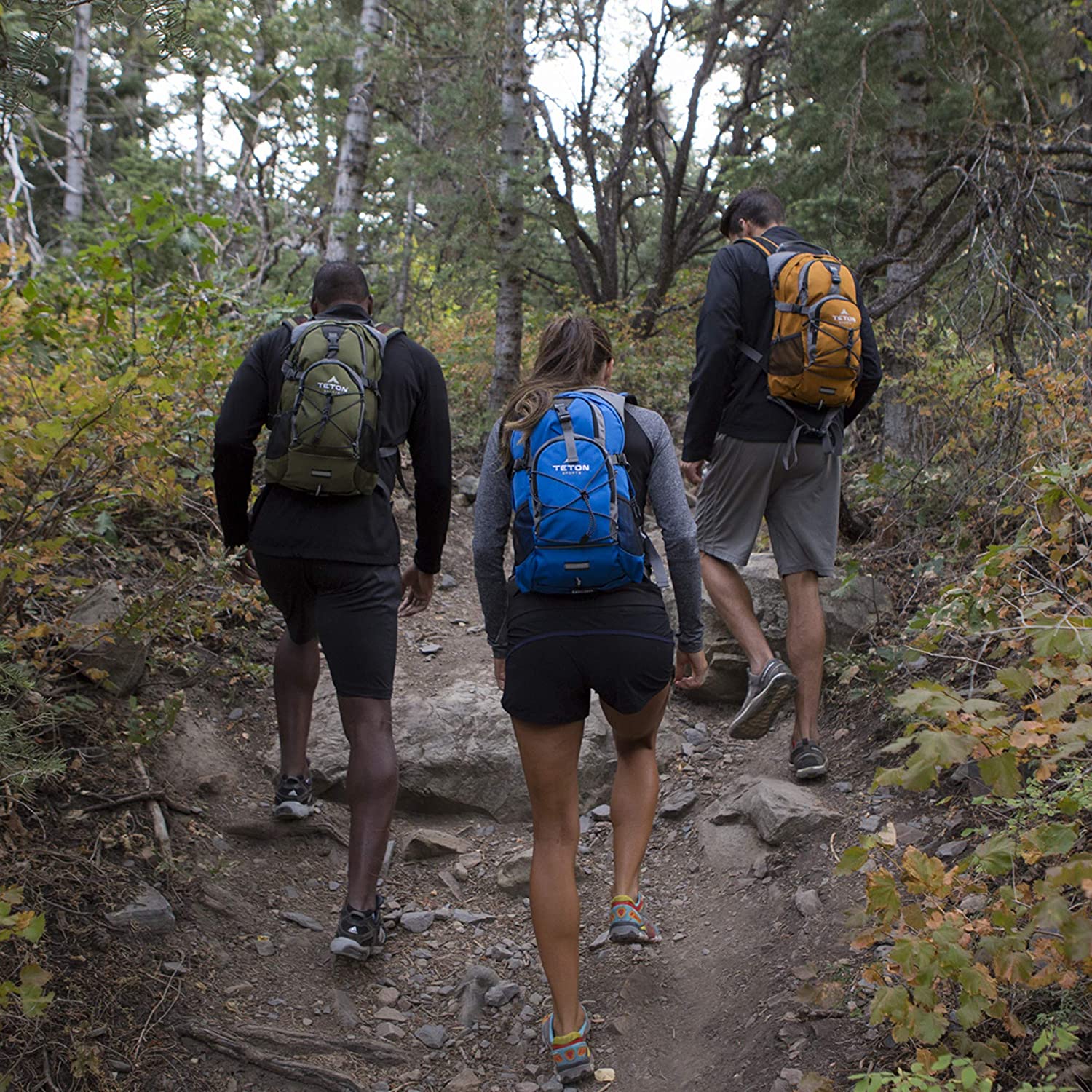 Using a hydration pack while hiking
