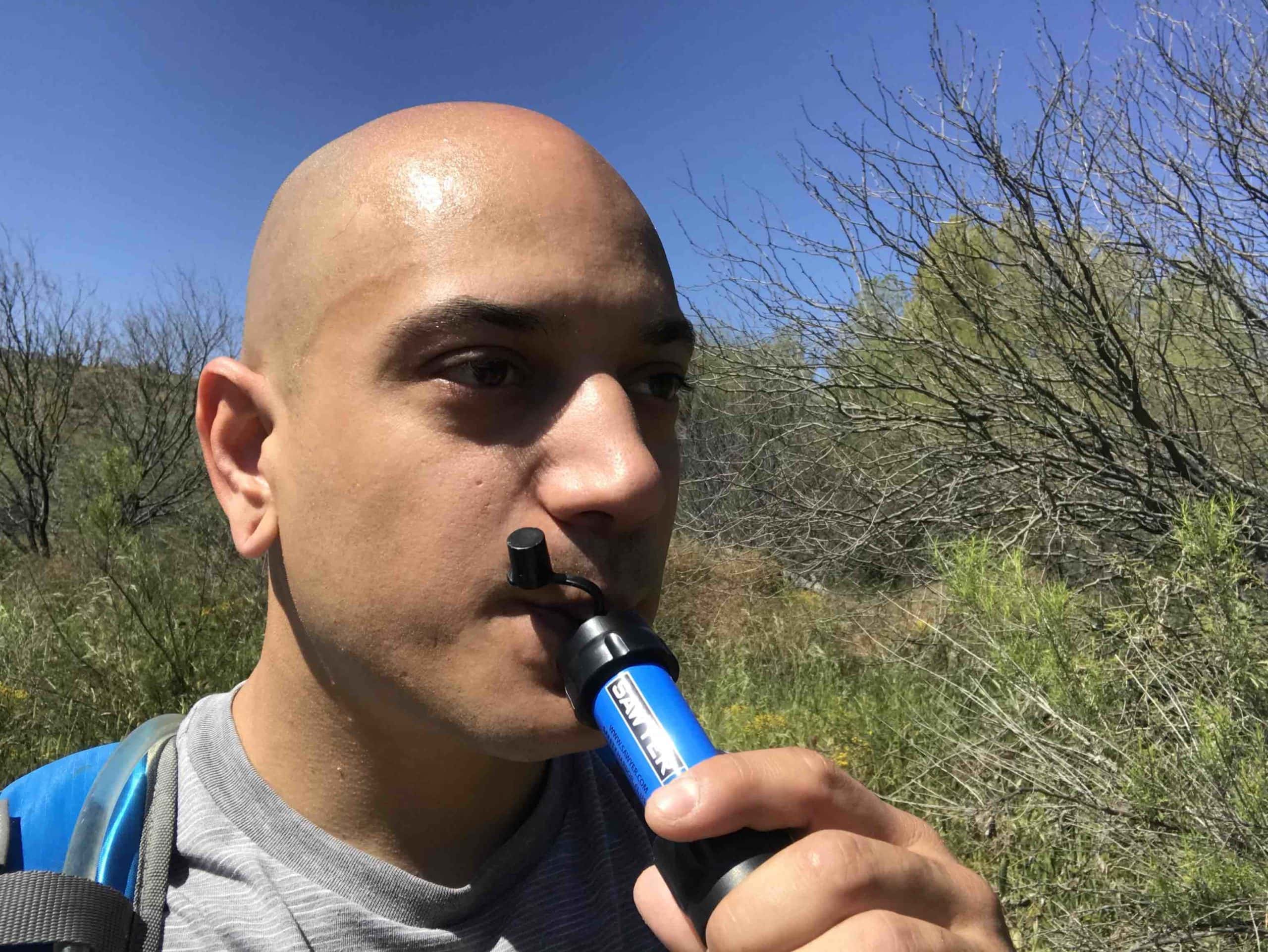 man using Sawyer MINI