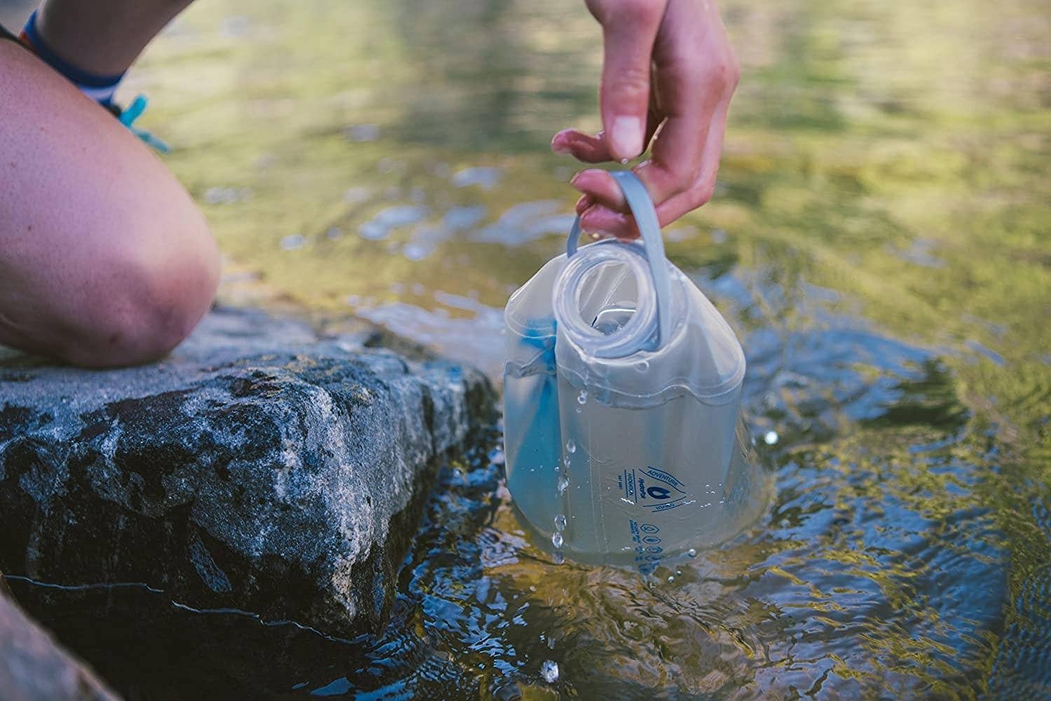 Using a gravity water filter in a pond
