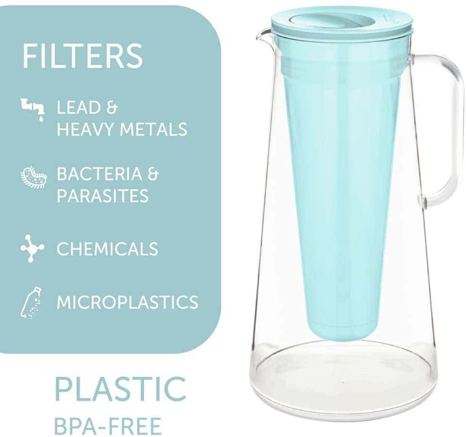LifeStraw Home Activated Carbon Water Filter Pitcher