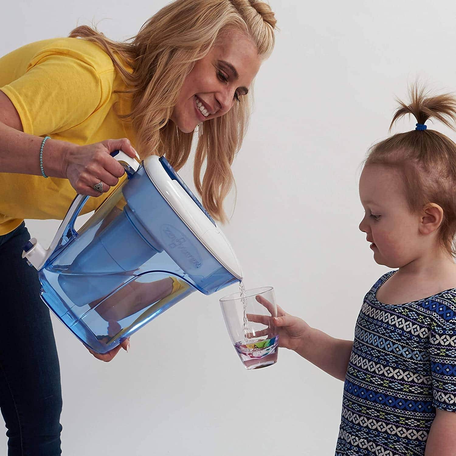Using a water filter pitcher outside