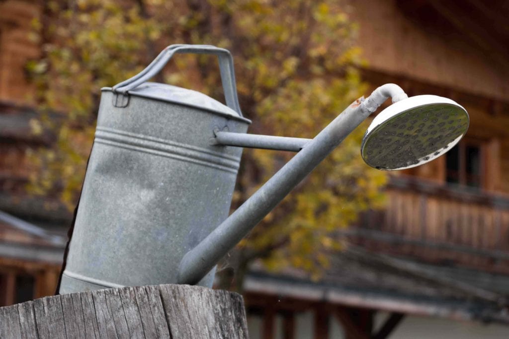 outdoor watering can shower