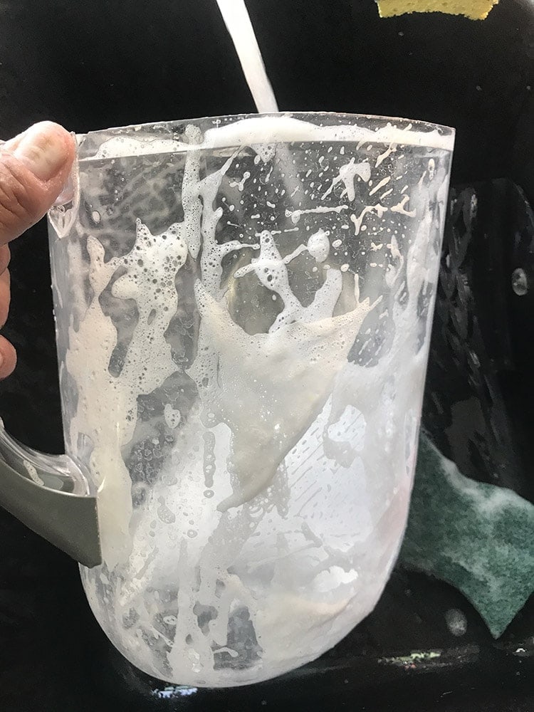 washing the Brita Water Filter Pitcher