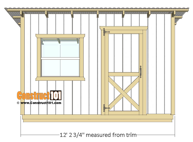 10×12 Lean To Shed Plans from Construct 101
