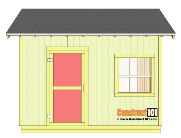 10x12 Gable Shed Plan from Construct 101