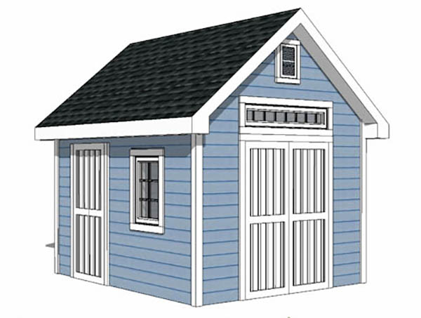 10x12 Traditional Garden Shed Plans from iCreatables