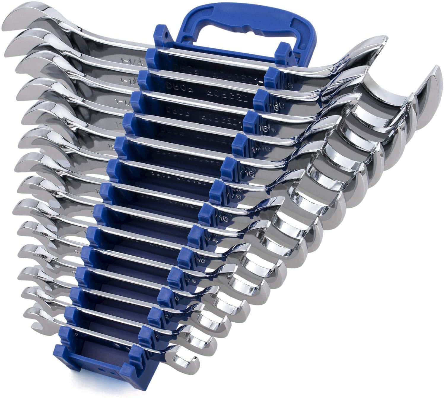 14-Piece Premium Angle Head Open End Wrench Set
