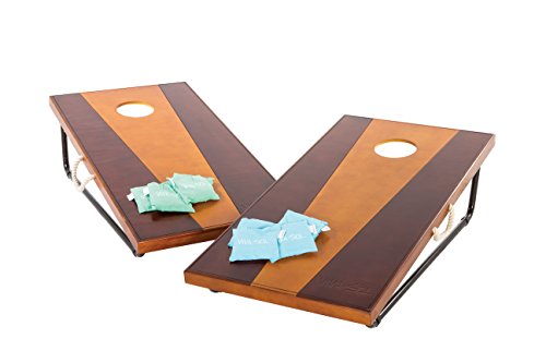 Viva Sol 2’x4’ Bean Bag Toss Game Includes 2 Premium All-Wood Bean Bag Toss Boards and 8 All-Weather Canvas Bean Bags