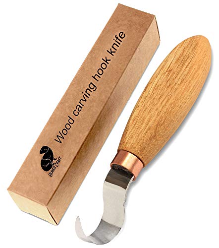 Wood Carving Hook Knife for Carving Spoons Kuksa Bowls and Cups