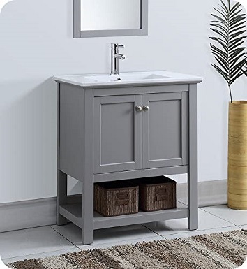 4Fresca Manchester 30 Gray Traditional Bathroom Vanity