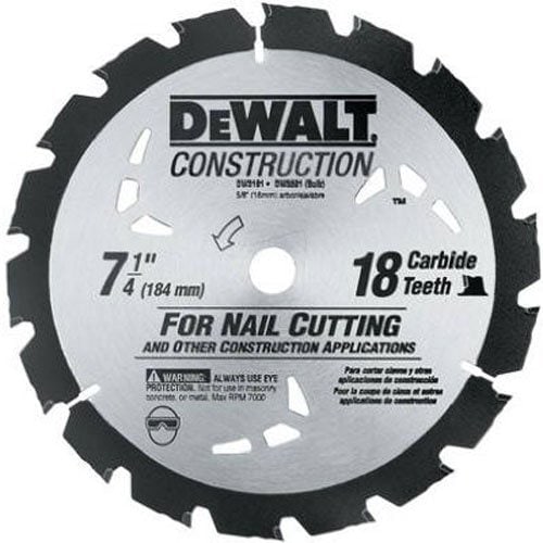 DeWalt DW3191 7¼” Circular Saw Blade