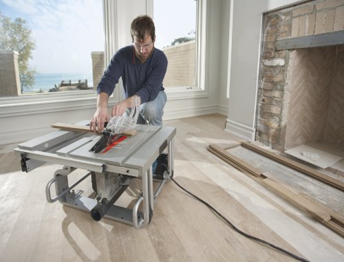 a man using a table saw