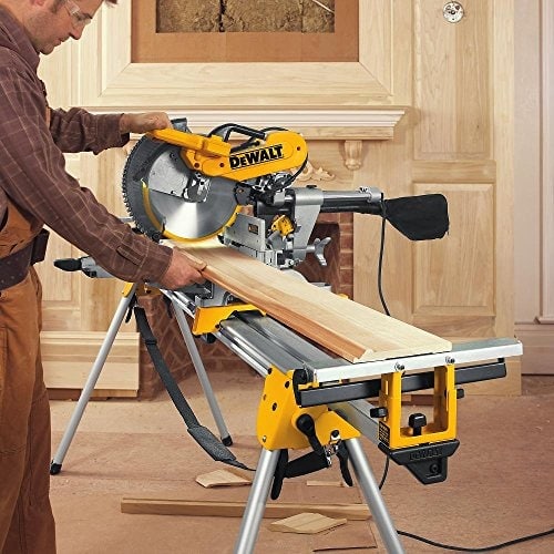 a miter saw on a stand