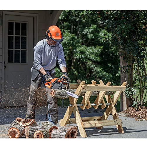 sawing wood