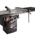 A cabinet table-saw