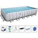 Bestway 56477E Power Steel Rectangular Frame Pool Set
