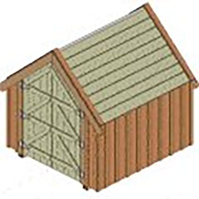 Board and batten shed plan from Build Eazy