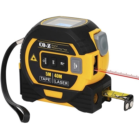 CO-Z 3 In 1 Digital Metric Laser Tape Measure