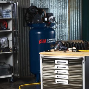 Campbell Hausfeld XC802100 Air Compressor inside workshop