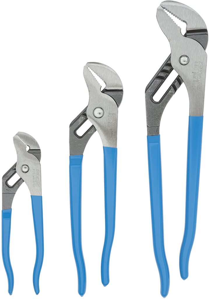 Channellock GS-3 3 Piece Straight Jaw Tongue and Groove Pliers Set