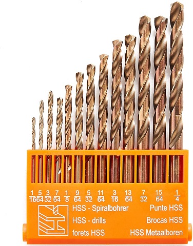 Cobalt Drill Bit Set M35 HSS 13-Pcs Set Jobber Drill Bit Kit for Stainless Steel