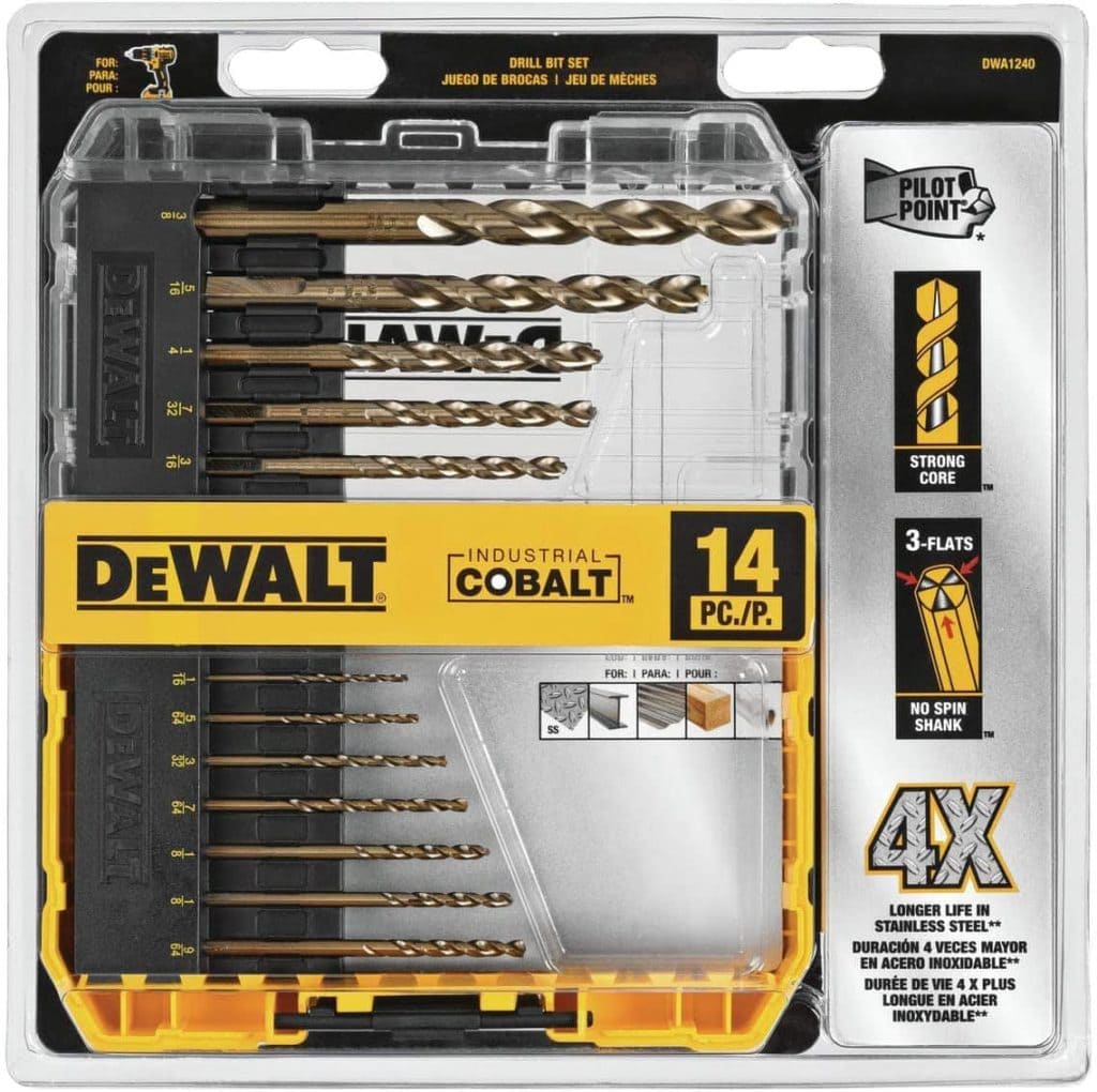 DEWALT Cobalt Drill Bit Set with Pilot Point