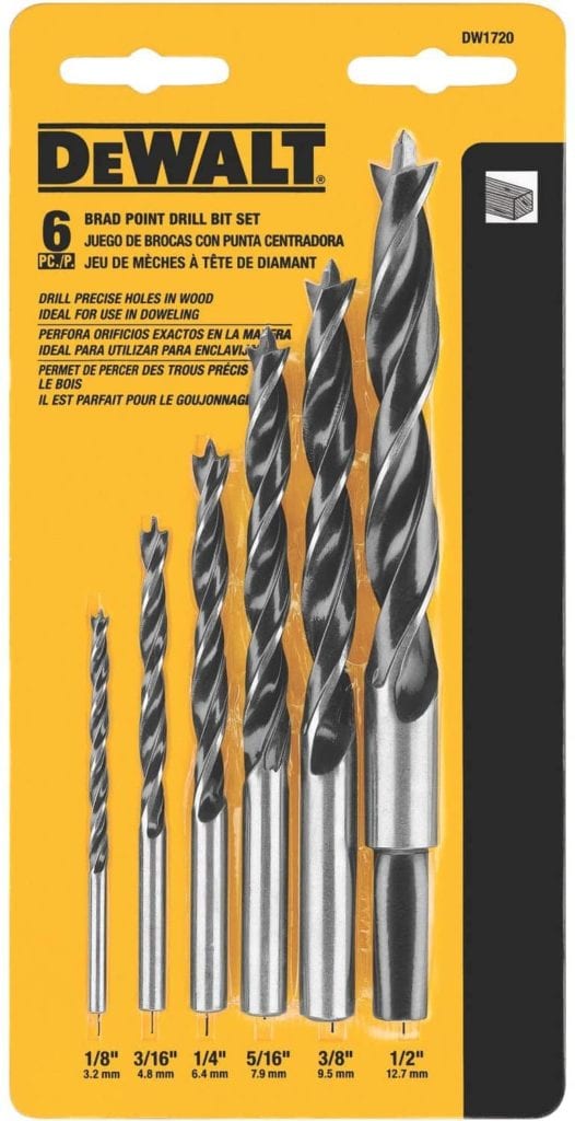 DEWALT Drill Bit Set, Brad Point