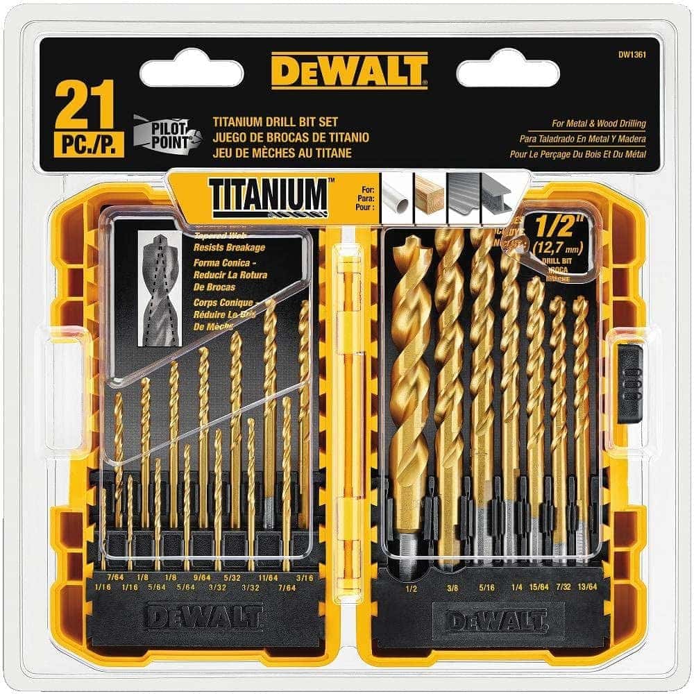 DEWALT Titanium Drill Bit Set