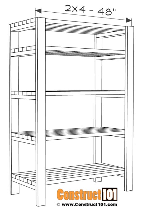 DIY 2 X4 Storage Shelves from Construct 101