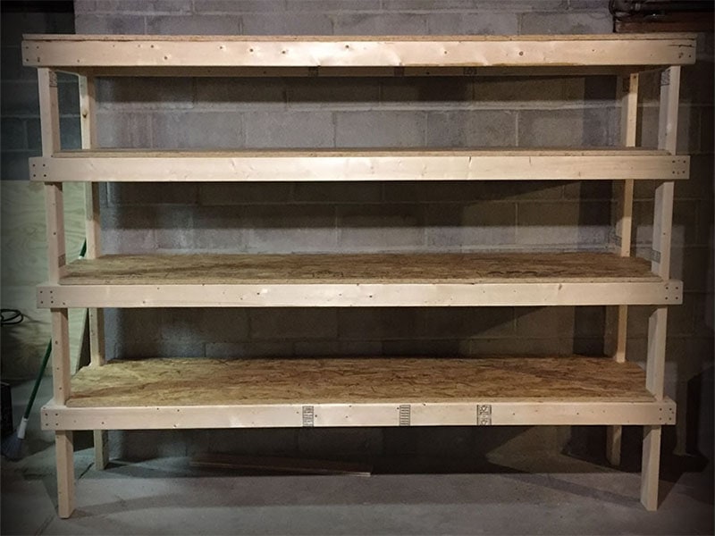 DIY 2 x 4 Shelving for Garage and Basement from Dadand