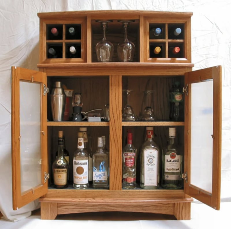 DIY Custom Wine & Liquor Cabinet