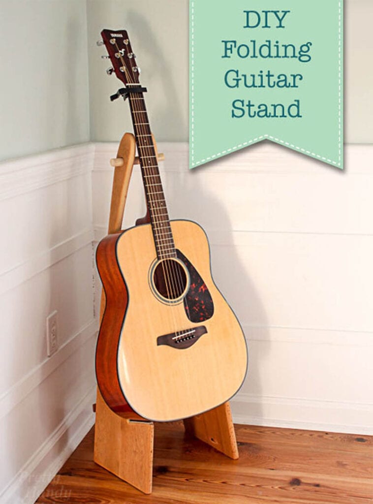 DIY Folding Guitar Stand by Pretty Handy Girl
