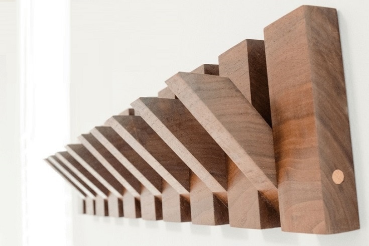 DIY Modern Coat Rack from BorkWood