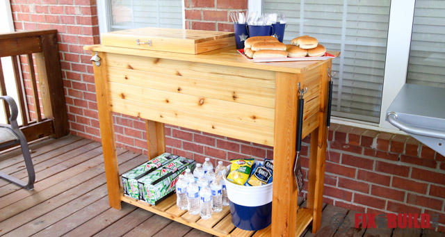 DIY Patio Cooler Grill Cart