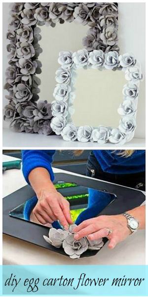 DIY Saturday – Egg Carton Flower Mirror