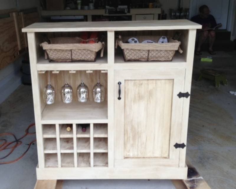DIY Shanty Console turns Wine Cabinet