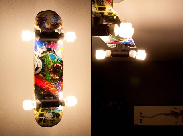 DIY Skateboard Chandelier