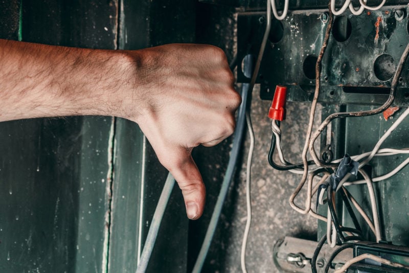 DIY thumbs down electrical work
