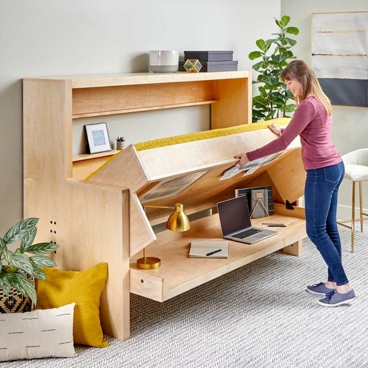 DIY Transforming Murphy Bed and Desk from Family Handyman