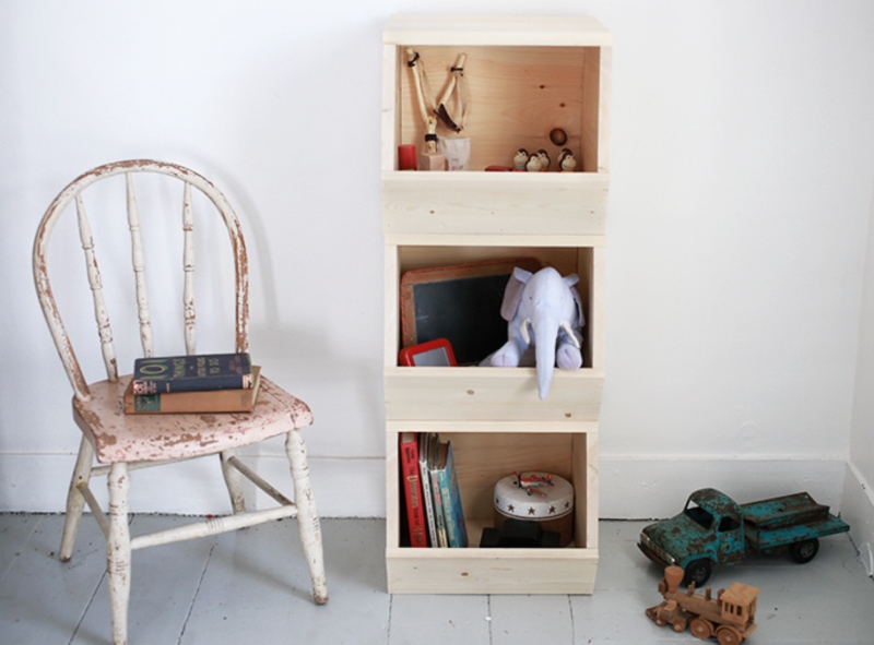DIY WOODEN TOY BINS